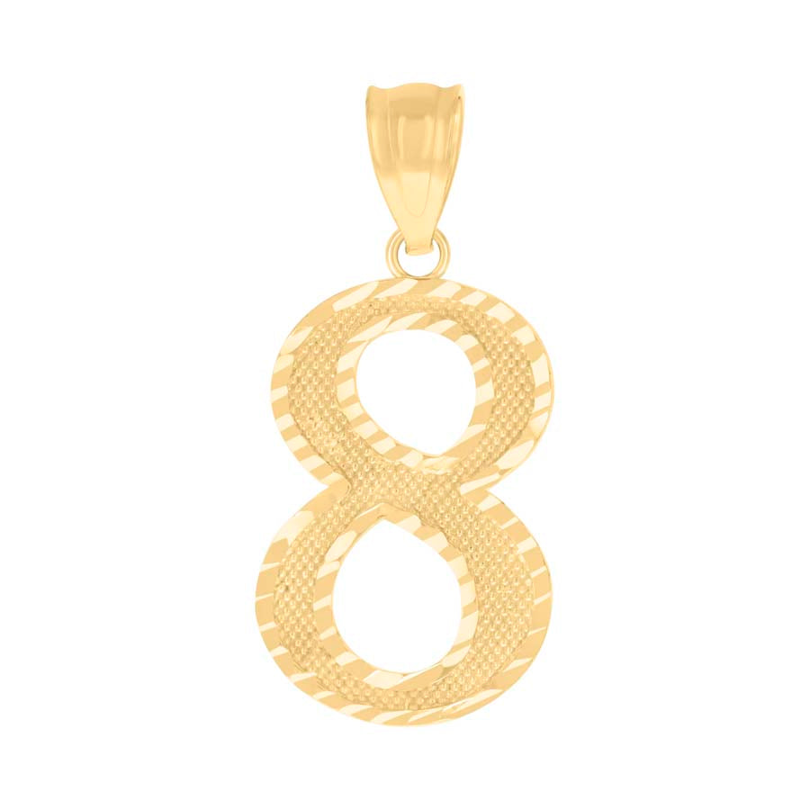 10Kt Gold Number "8" Pendant