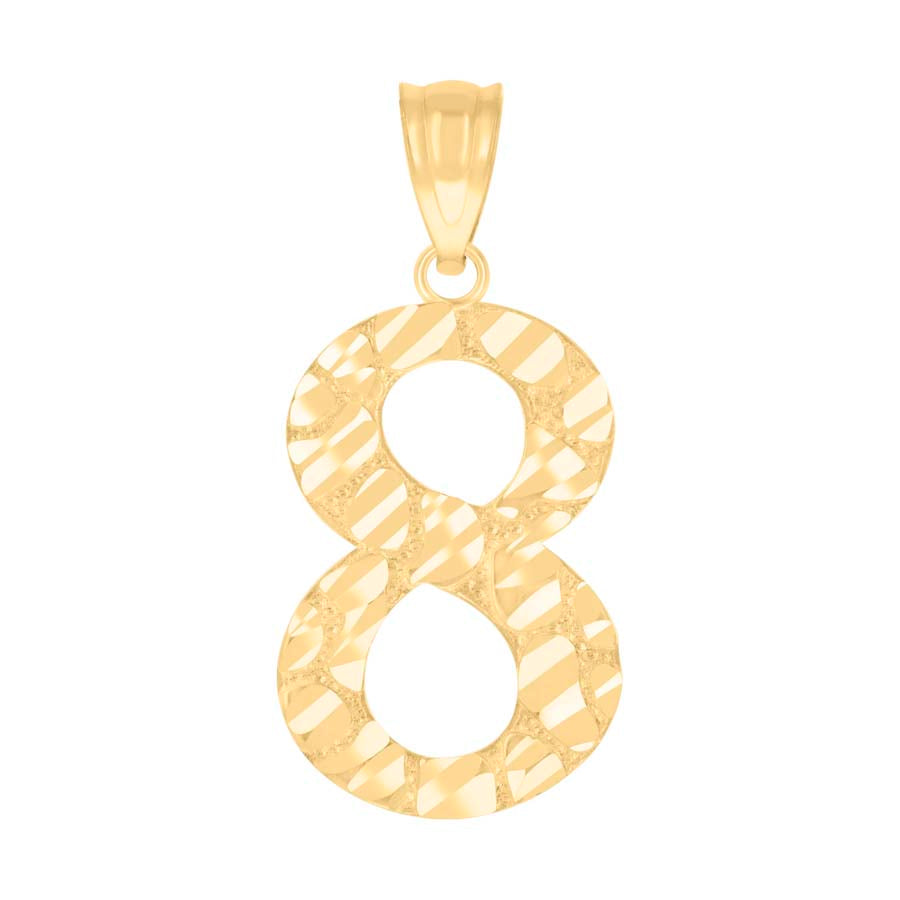 10Kt Gold Number "8" Pendant