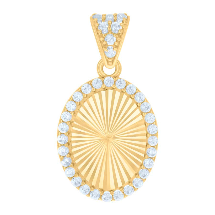 10Kt Gold Cz Pendant