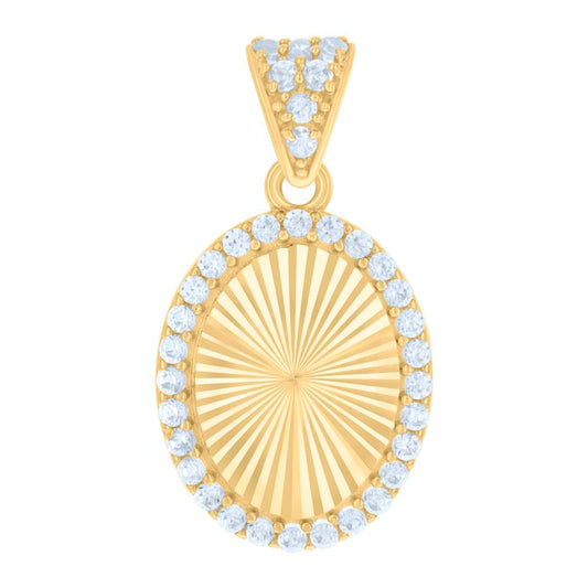 10Kt Gold Cz Pendant