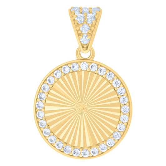 10Kt Gold Cz Pendant