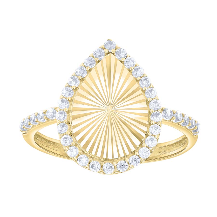 10Kt Gold Cz Ring