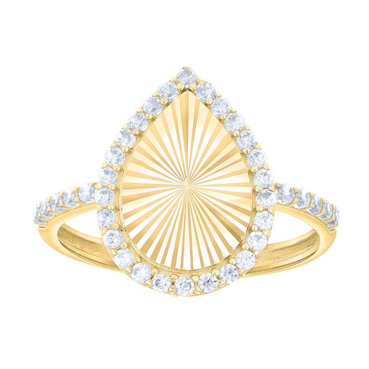 10Kt Gold Cz Ring