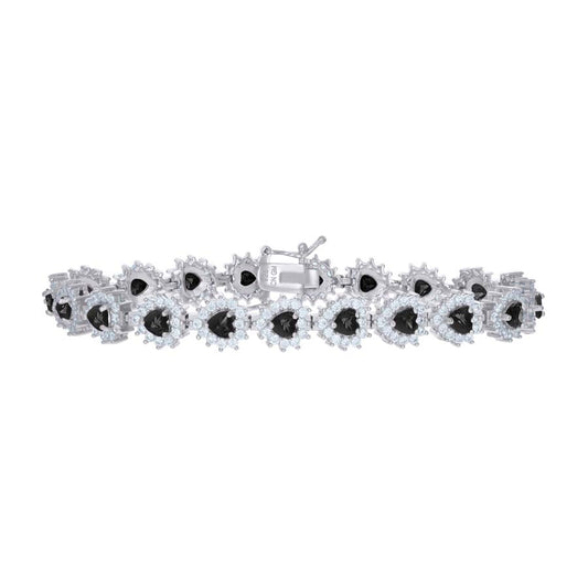 925 Sterling Silver Cz Bracelet 7'