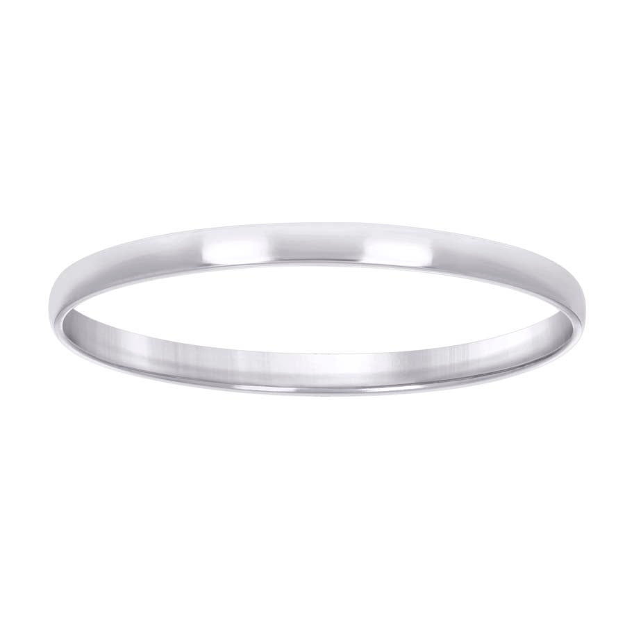 925 Silver Comfort Fit Band 2mm S5-S14 Rhodium Pla