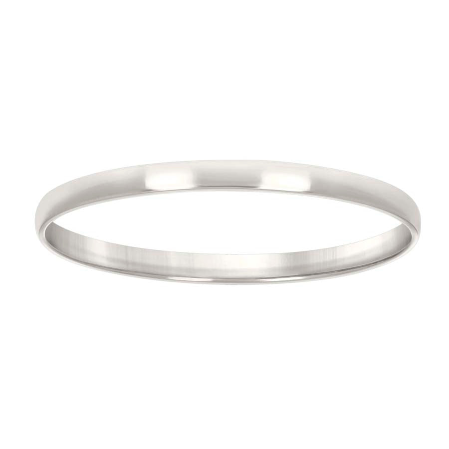 925 Sterling Silver Dome Comfort Band Silver 2mm S