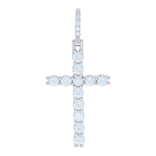 925 Sterling Silver Pendant Moissanite 3.897Ctw