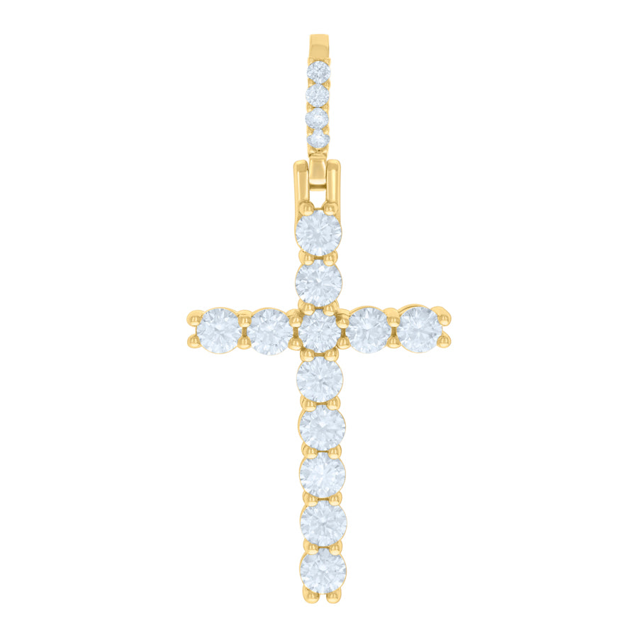 925 Sterling Silver Pendant Moissanite 3.897Ctw
