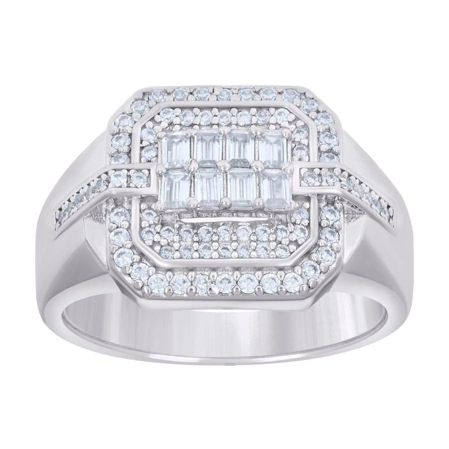 925 Sterling Silver Ring Moissanite 0.58Ctw, Bague