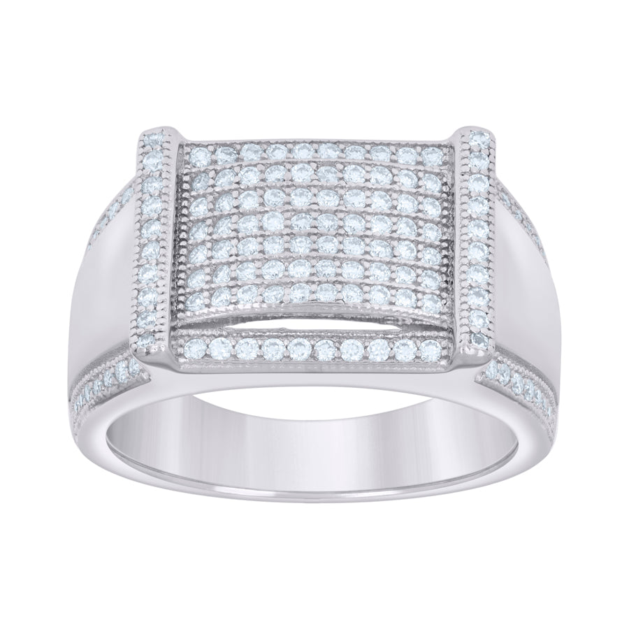 925 Sterling Silver Ring Moissanite 0.69