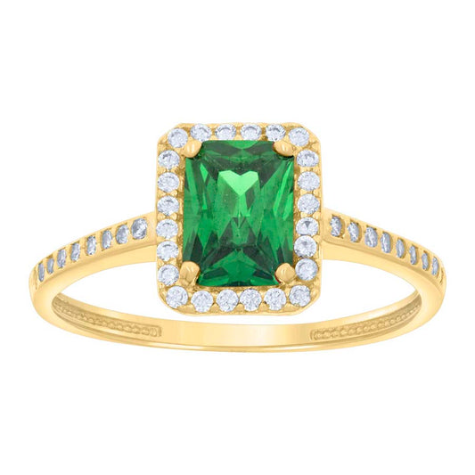 14K Gold Cz Ring