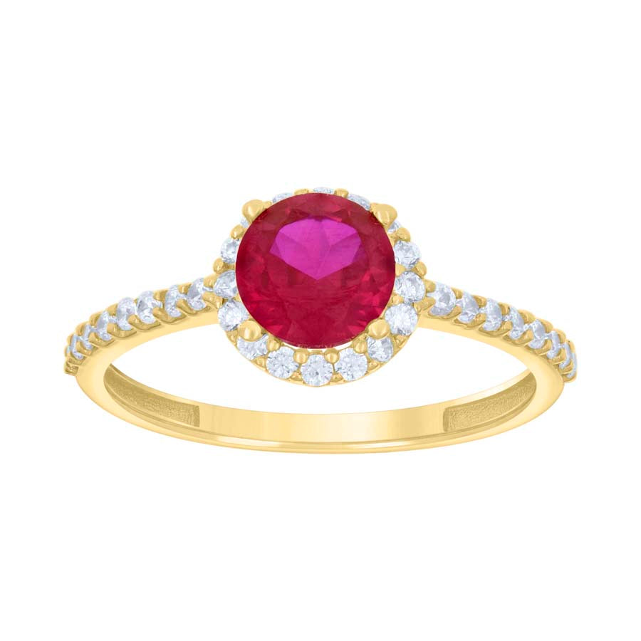 14K Gold Cz Ring