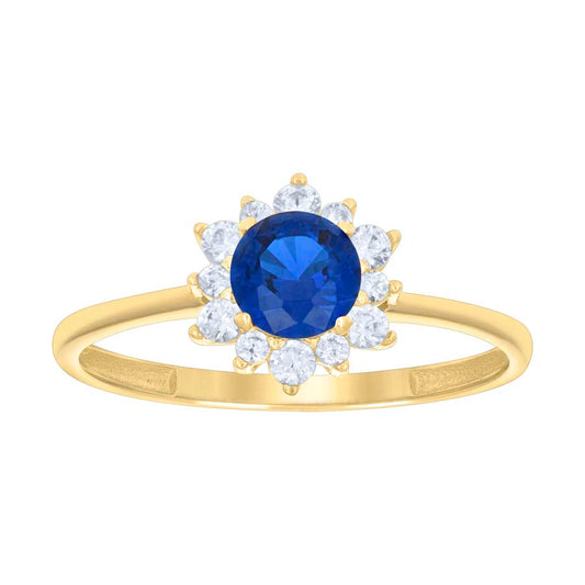 14K Gold Cz Ring