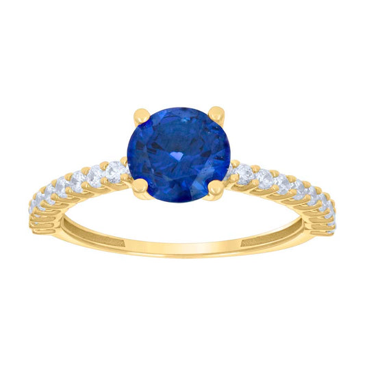 14K Gold Cz Ring