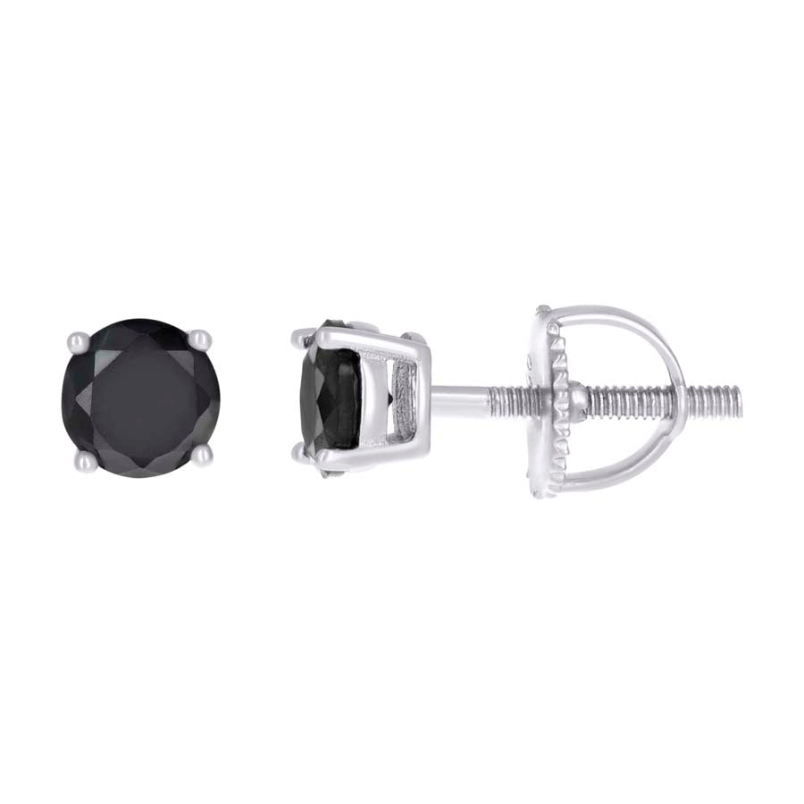 925 Sterling Silver Cz Earrings 4mm Screwback