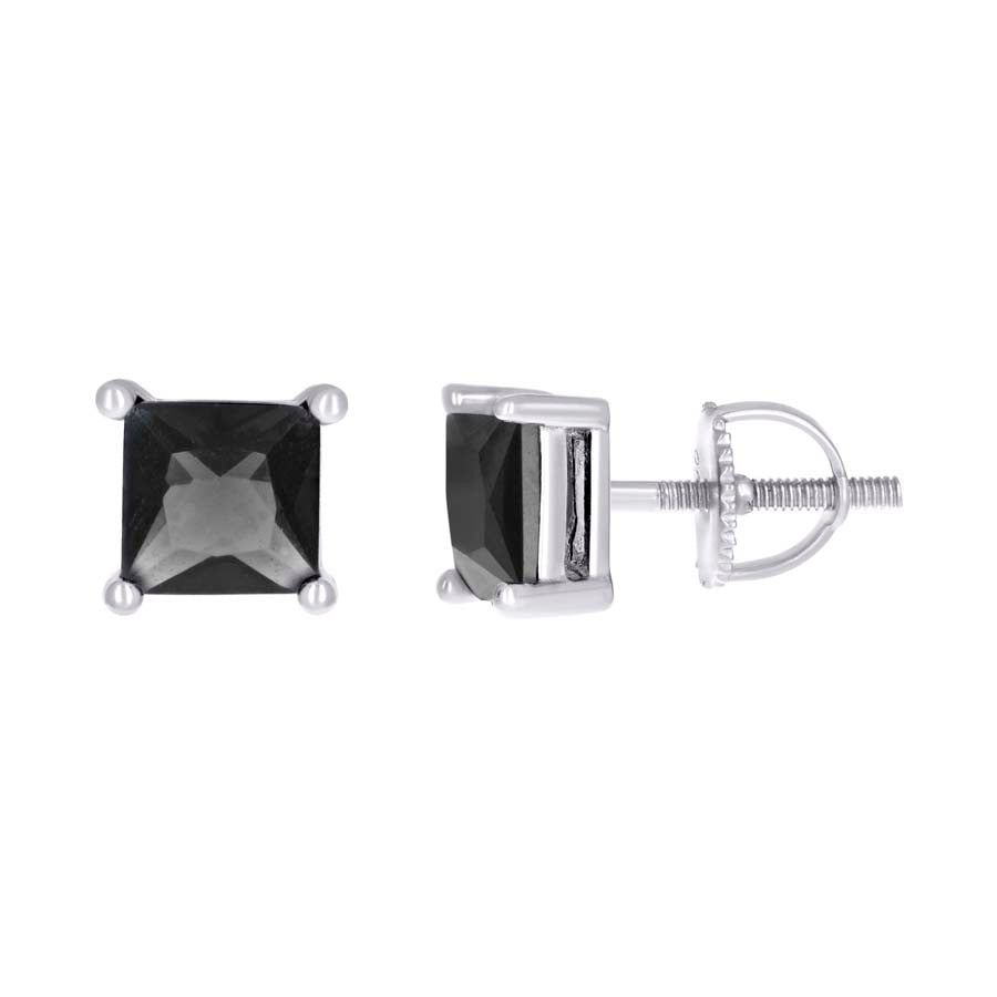925 Sterling Silver Cz Earrings 5mm Screwback