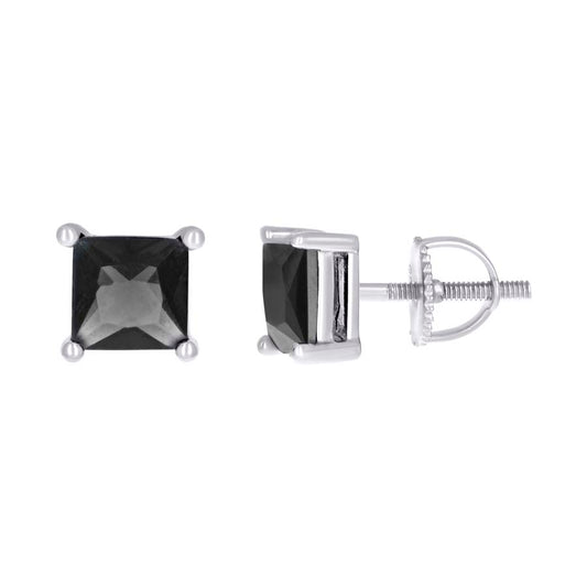 925 Sterling Silver Cz Earrings 5mm Screwback
