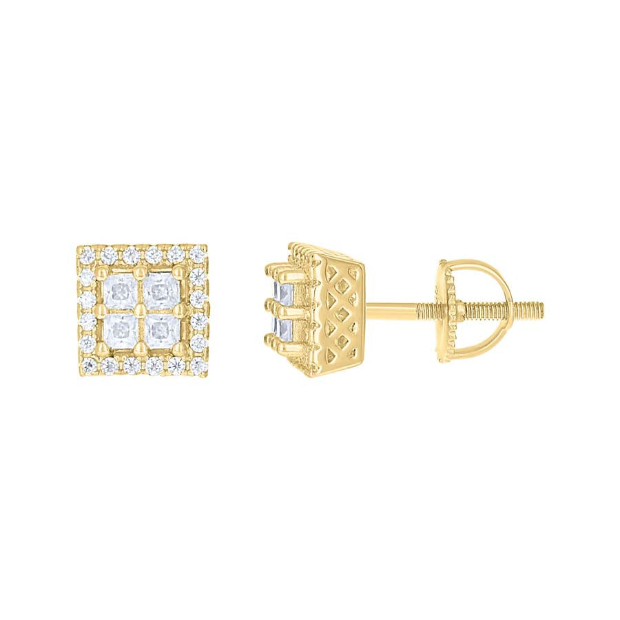 925 Sterling Silver Mossanite Stone Earring Ctw 0.