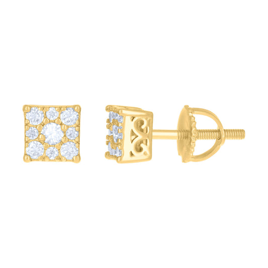 925 Silver Earrings With Moissanite Ctw 0.33