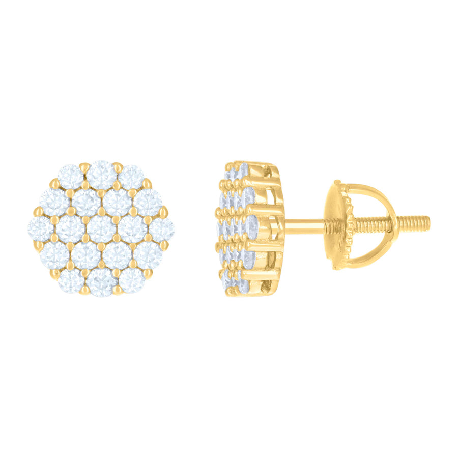 925 Sterling Silver 0.76Ctw Moissanite Earrings