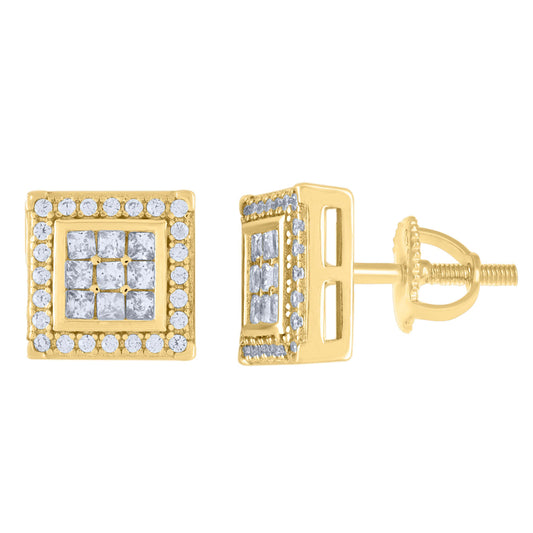 925 Silver Earrings With Moissanite Stones Ctw 0.6
