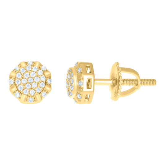 925 Silver Earrings With Moissanite Ctw 0.22