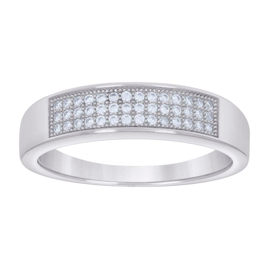 925 Sterling Silver Cz Ring S5-S9