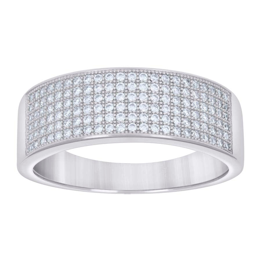 925 Sterling Silver Cz Ring S7-S12