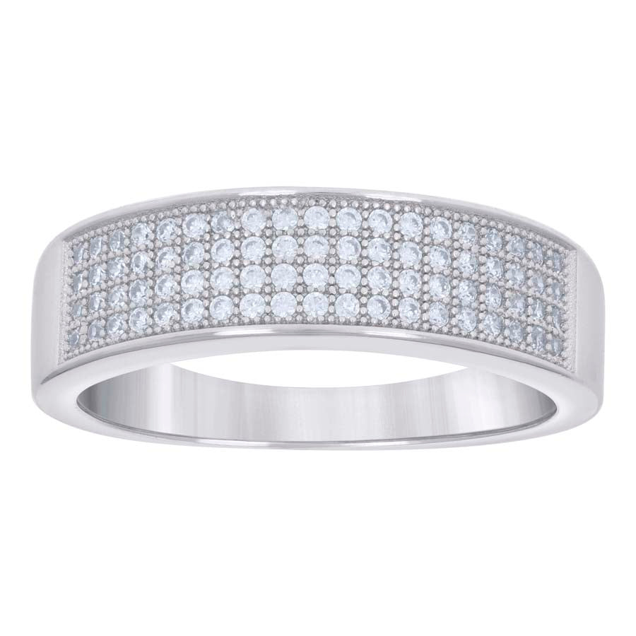 925 Sterling Silver Cz Ring S6-S9