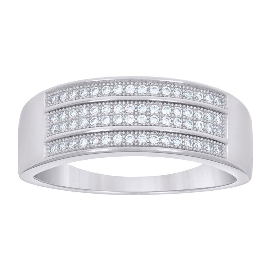 925 Sterling Silver Cz Ring S7-S12