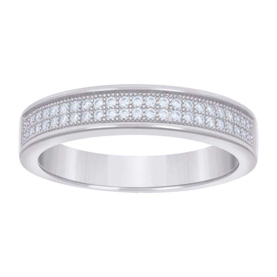 925 Sterling Silver Cz Ring S5-S9