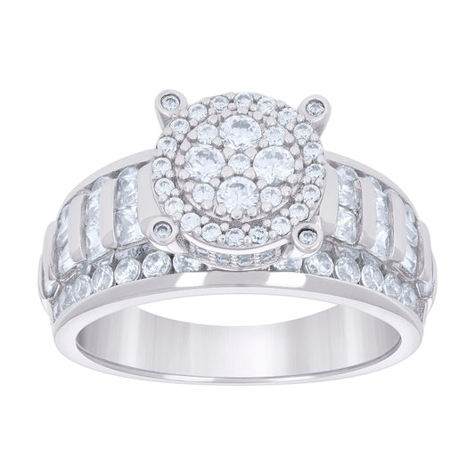 925 Sterling Silver Cz Ring S6-S9
