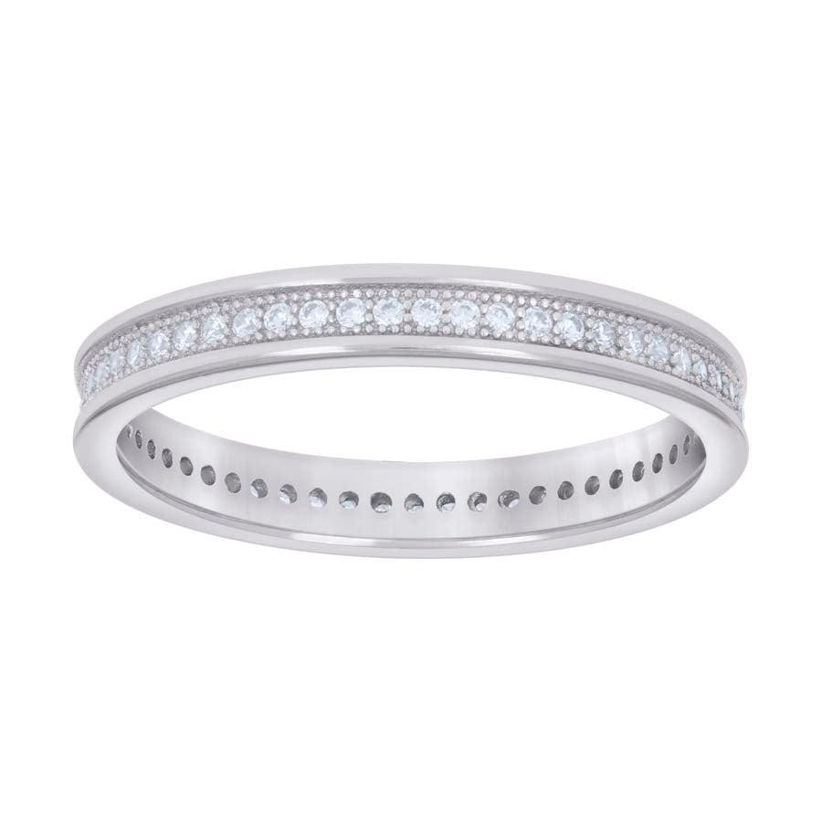 925 Sterling Silver Cz Ring S5-S9