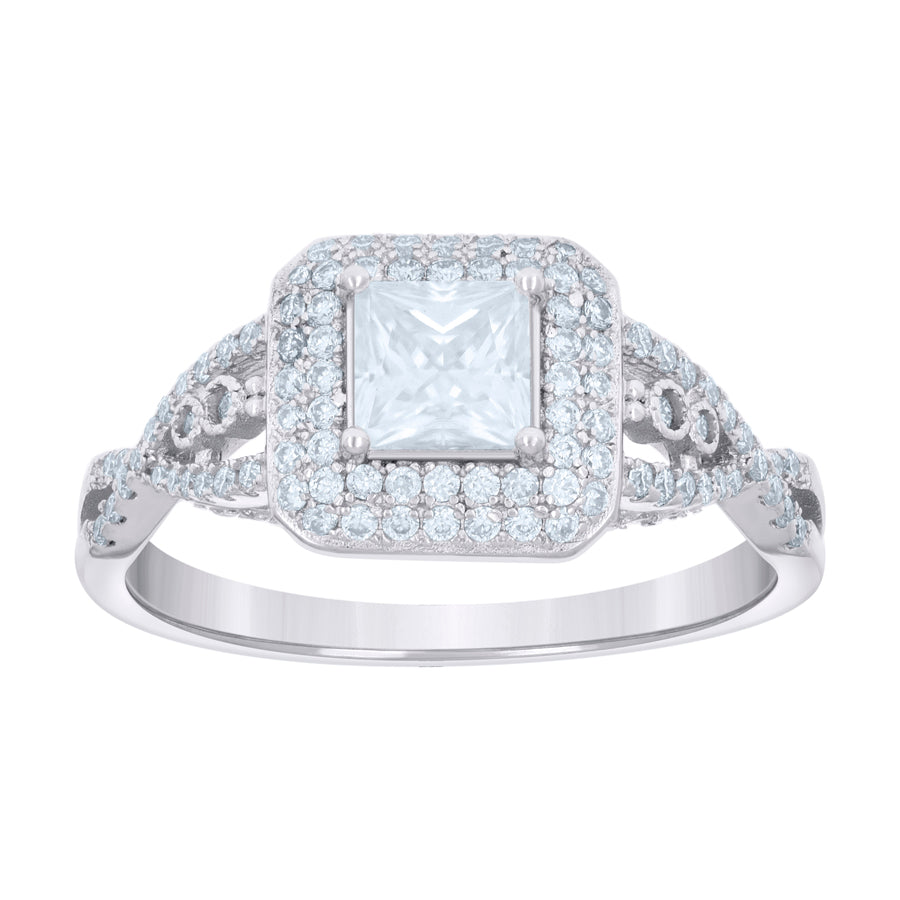925 Sterling Silver Cz Ring S5-S9