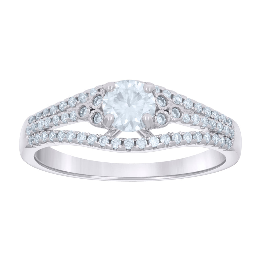 925 Sterling Silver Cz Ring S5-S9