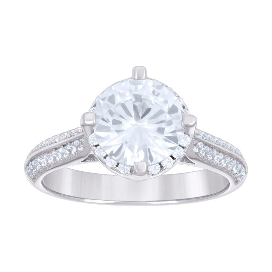 925 Sterling Silver Cz Ring S5-S9