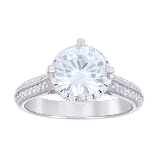 925 Sterling Silver Cz Ring S5-S9