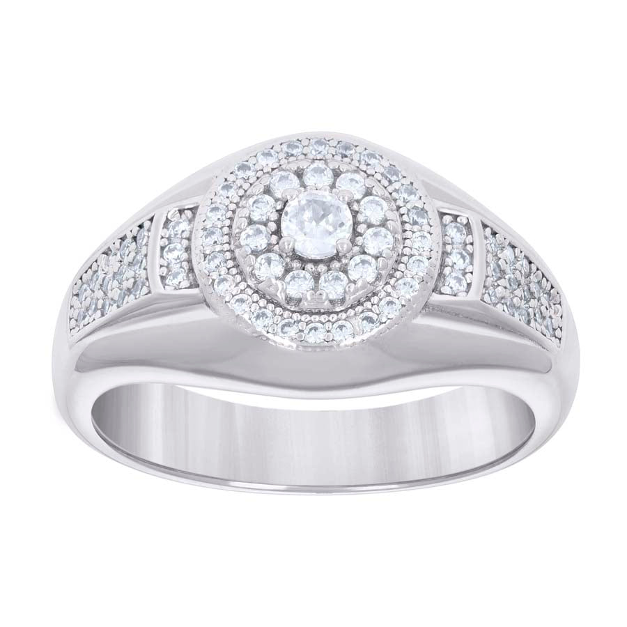 925 Sterling Silver Cz Ring S8-S11