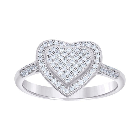 925 Sterling Silver Cz Ring S6-S10