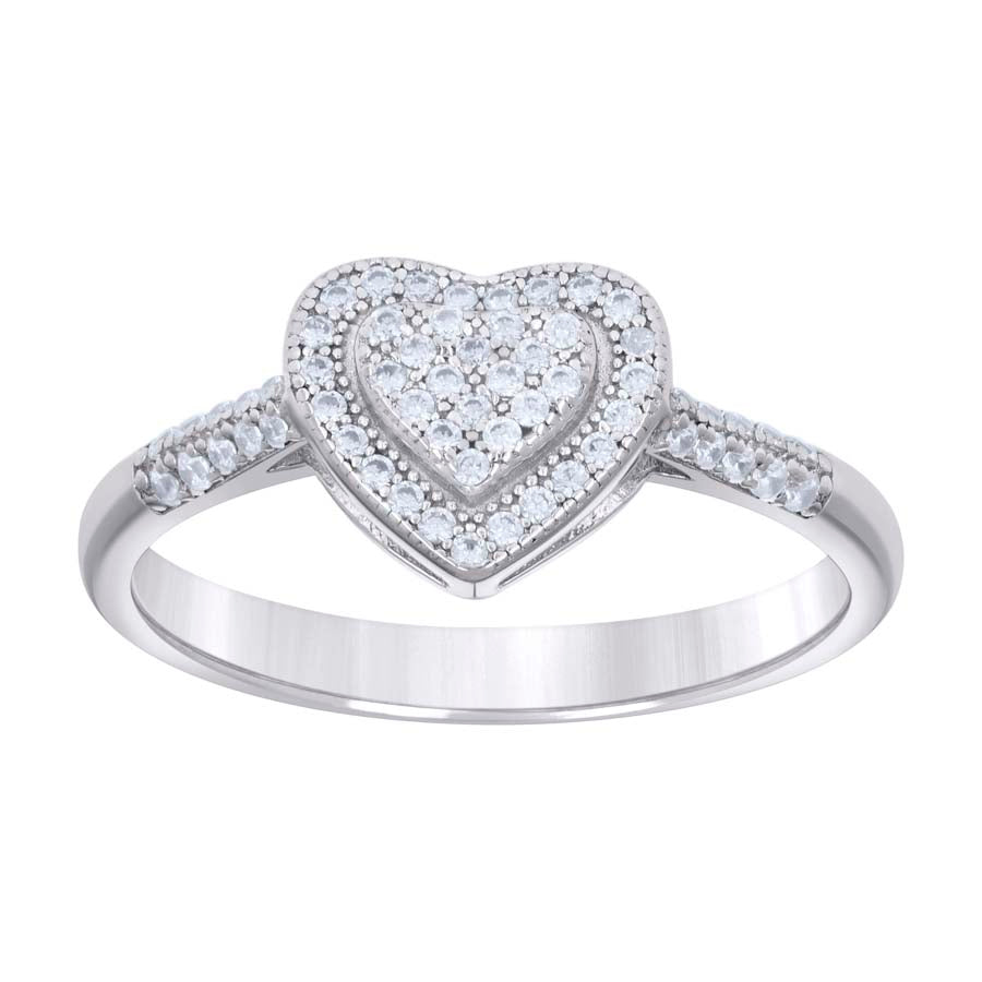 925 Sterling Silver Cz Ring-S5-10
