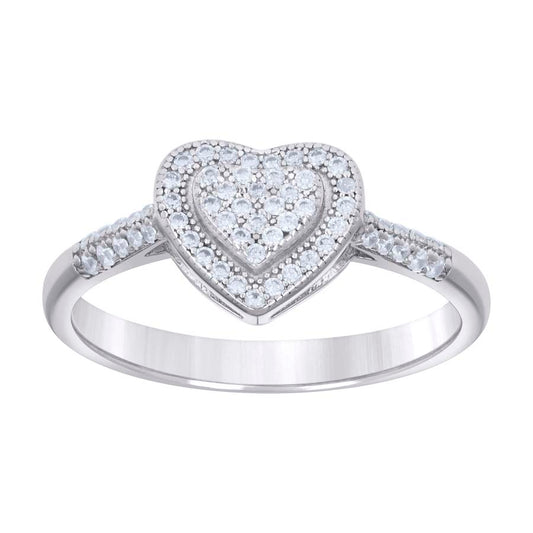 925 Sterling Silver Cz Ring-S5-10