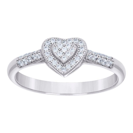 925 Sterling Silver Cz Ring-S5-10