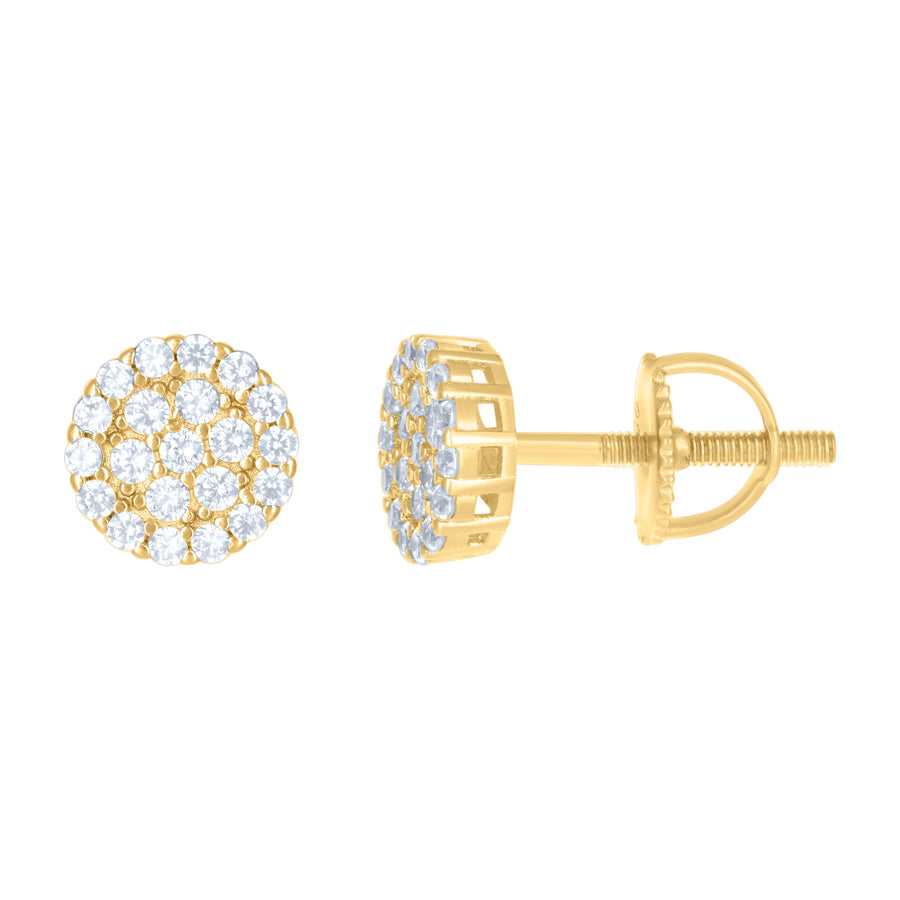 925 Silver Earrings With Moissanite Ctw 0.53