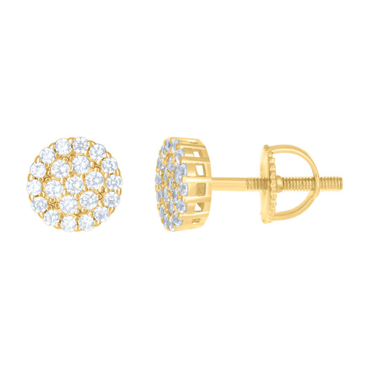 925 Silver Earrings With Moissanite Ctw 0.53