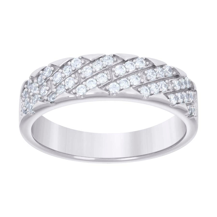 925 Sterling Silver Cz Ring Band S5-S9