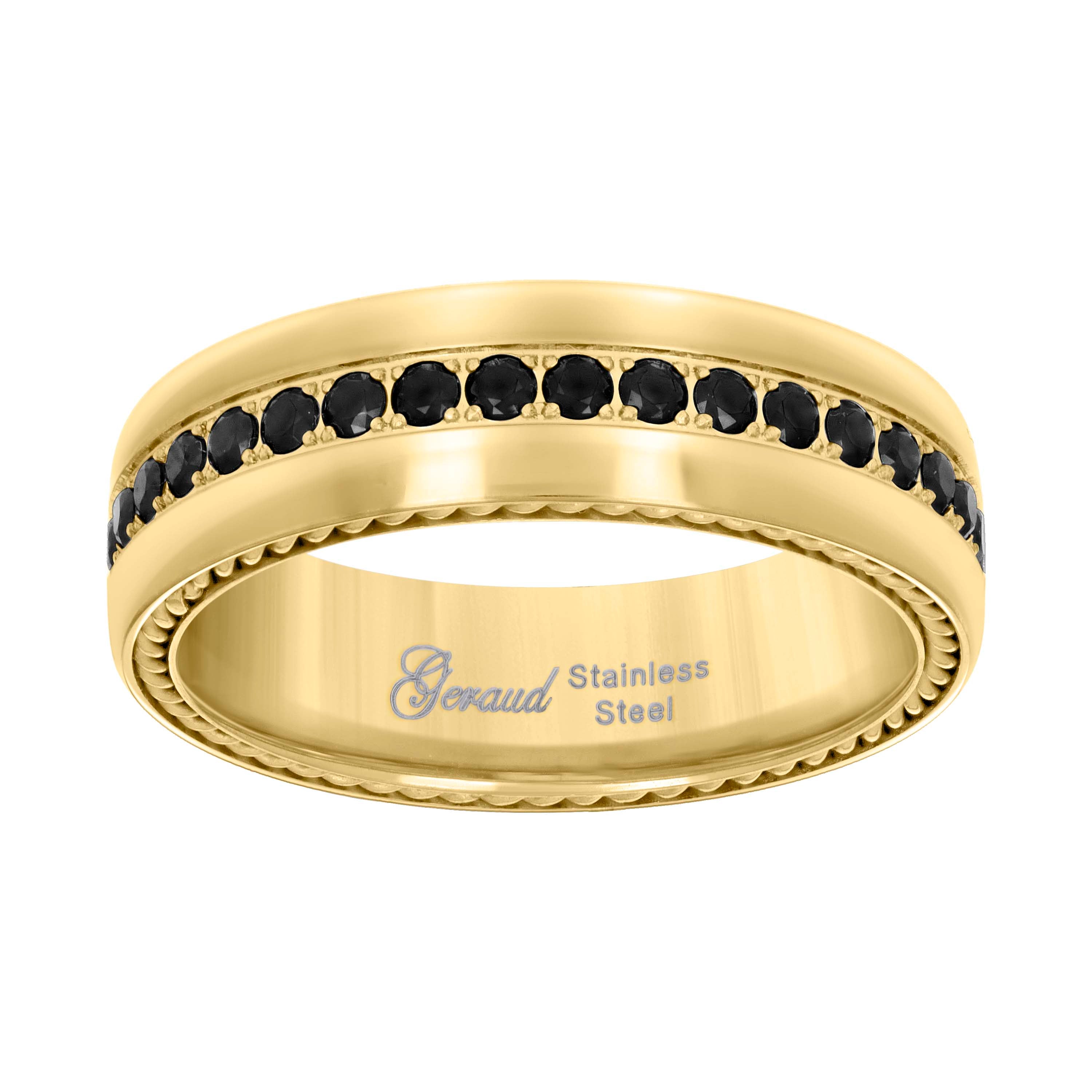Stainless Steel Cz Band 7mm S8-S12