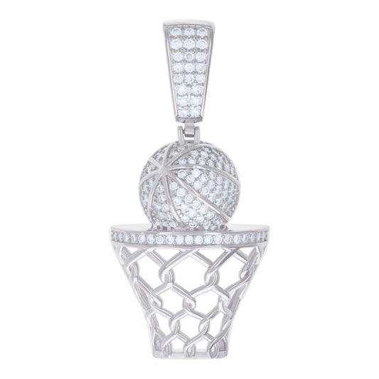 925 Sterling Silver Pendant Moissanite Ctw 1.15