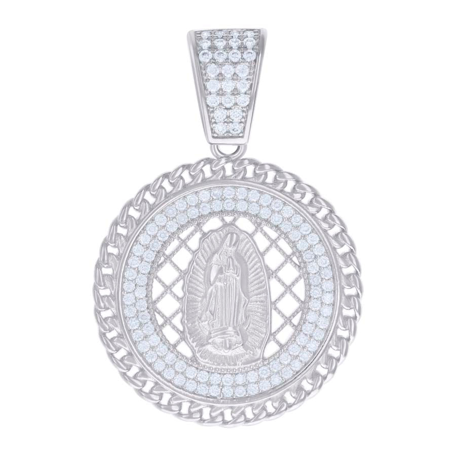925 Sterling Silver Pendant Moissanite Ctw 0.84