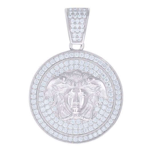 925 Sterling Silver Pendant Moissanite Ctw 1.99