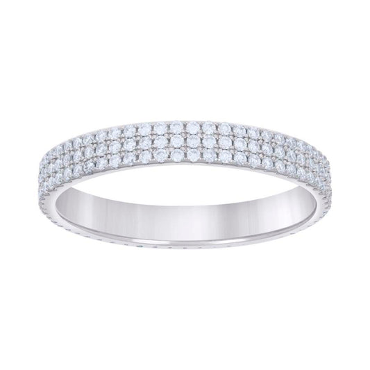 925 Sterling Silver Ring S6-S10 Moissanite Ctw 1.0
